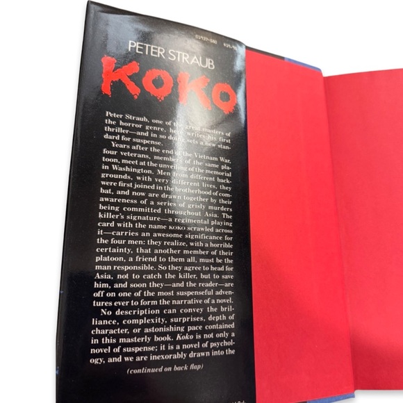 KoKo by Peter Straub: 1st Edition Hardcover 1983: Horror:Drama:Thriller Book - Picture 4 of 6